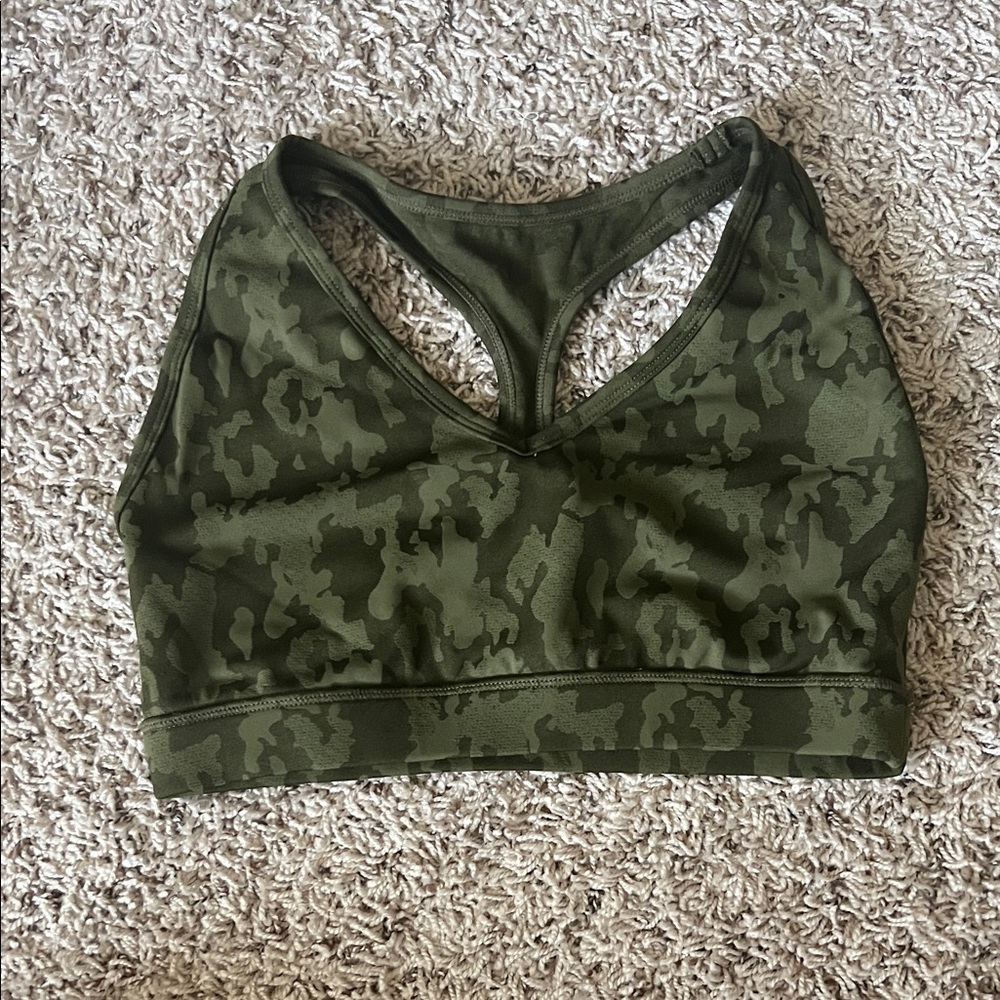 BuffBunny Olive Camo Sports Bra